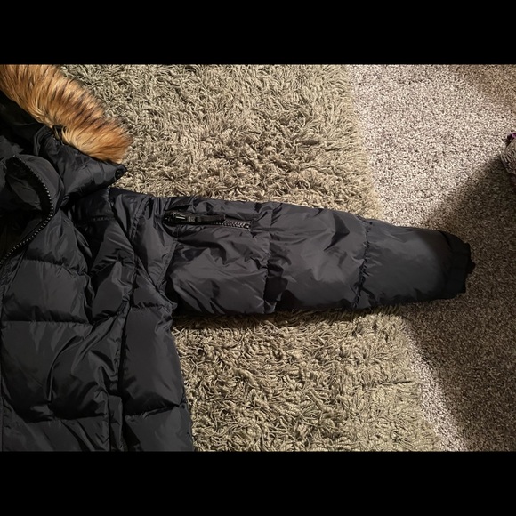 Young Men’s Large Navy Winter Coat with Duck Down Feather - Picture 4 of 7